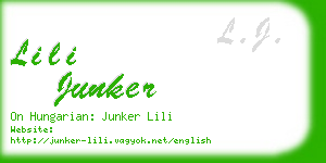 lili junker business card
